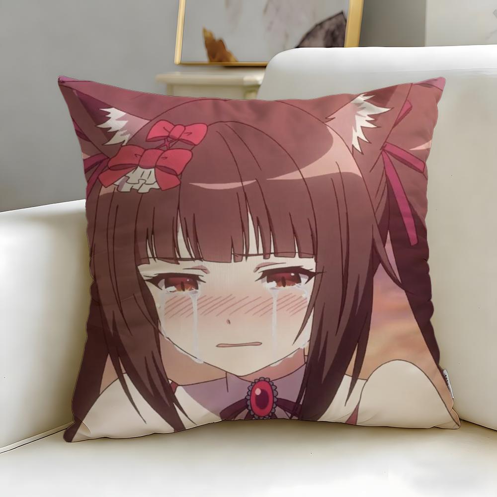 Популярная игра Nekopara Наволочка Мягкая Легко стирающаяся Наволочка Универсальная для Дивана Кровати Путешествий и Офиса