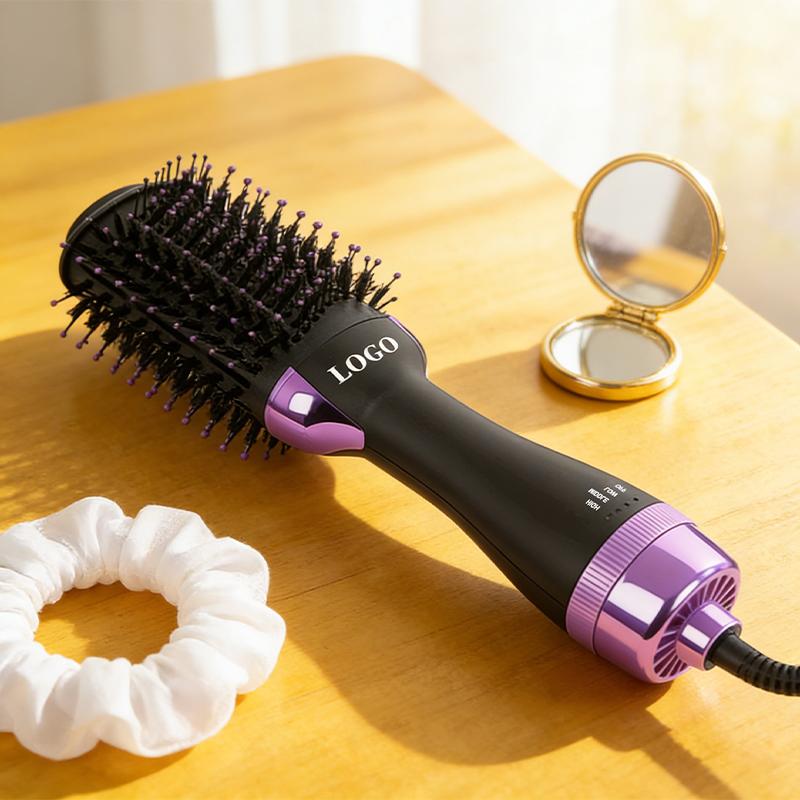 Multi Hair Styler Hot Air Brush Diffuser Women Brush Negative Ion Detachable Hair Dryer 2in1 Blowout Brush