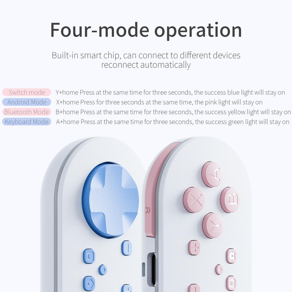 Беспроводной мини-контроллер LinYuvo для Switch&Lite&OLED, Windows, Android и MacOS со светодиодной подсветкой KS54