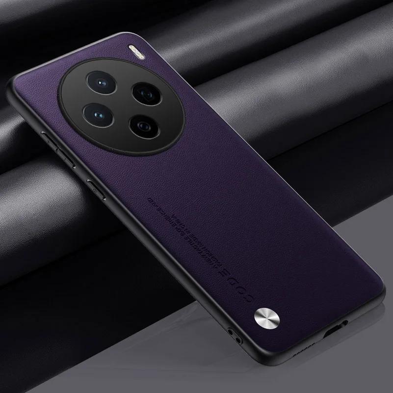 Простой чехол из искусственной кожи для VIVO X200s X200 Pro Mini X 200 Ultra Matte Cover Luxury Camera Protective Противоударный чехол с мягкой рамкой