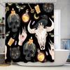 Черный готический декор ведьмы занавеска для душа украшение на Хэллоуин 3D-печать с принтом для ванной