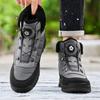 Новые мужские зимние ботинки для снега, уличные, противоскользящие, износостойкие, с внутренней флисовой подкладкой для дополнительной толщины и тепла, высокий дизайн