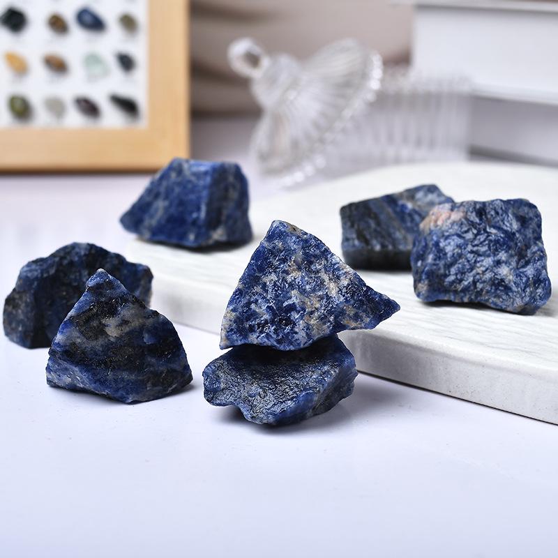 Aromatherapy Diffuser Blue Vein Raw Stone, Flower Pot and Fish Tank Decor, Buddha Offering Gravel