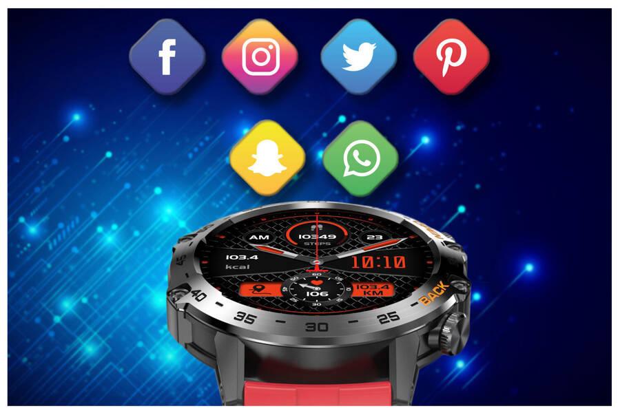 Smartwatch Męski Gravity Gt9-11 - Wykonywanie Połączeń, Ciśnieniomierz (Sg021K)