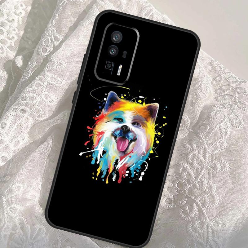 Animal Cute Dog Akita Case For Xiaomi 14T Pro 13T 12T 11T 13 14 Ultra POCO X6 Pro M6 X3 X5 M5s F3 F5 F6 Cover