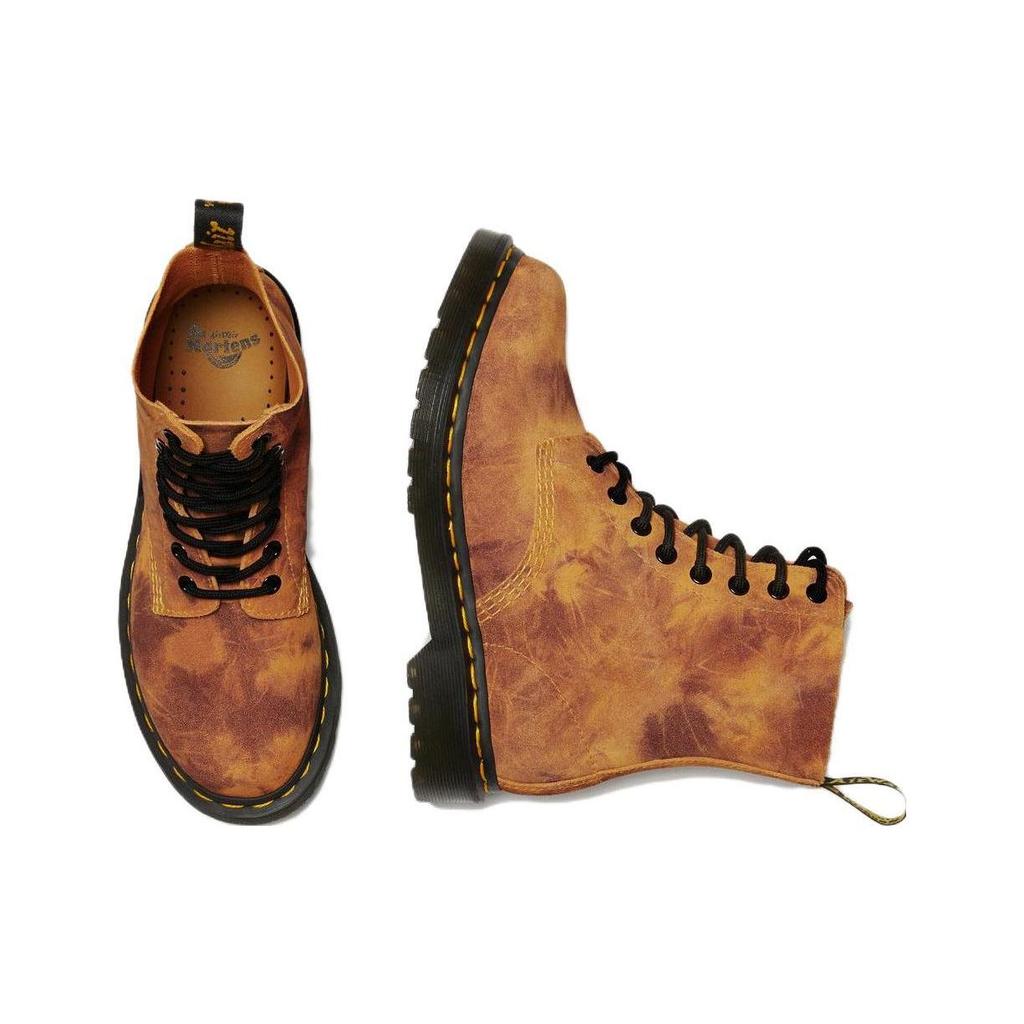Dr. Martens 1460 Ботинки на шнуровке из кожи с принтом тай-дай Женские ботинки Оранжевые 27962806
