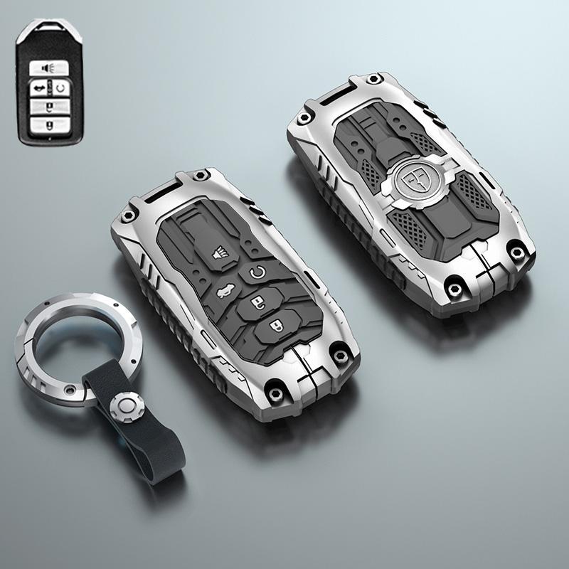 Чехол-держатель для корпуса брелока автомобильного ключа из сплава для Honda Civic Accord Cr-v Pilot Crv 2015 2016 2017 2018 2019 2020 2021 Аксессуары