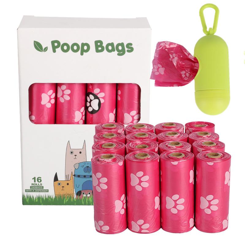 EPI Biodegradable Dog Poop Bags Lavender Scented Pet Poop Bags With Holder Extra Thick Leakproof Dog Poop Bags With Dispenser
