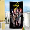 Guitar Band Adventure Beach Towel High Absorbency & Quick-Dry Comfortable Lightweight Suitable for Swimming, Gym, Camping, Yoga Vacation