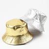 Двусторонняя шляпа Punk Basin Hat - модная складная кепка Fisherman с блестящей золотисто-серебристой отделкой, регулируемый ремешок для взрослых унисекс