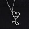 Heart Fashion Chain Women Charm Nurse Stethoscope Necklace Jewelry Pendant