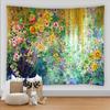 Creative Floral Tapestry Art Wall Hanging Bohemian Tropical Plant Tapestry Dorm Bedroom Living Room Decoration Modern Background