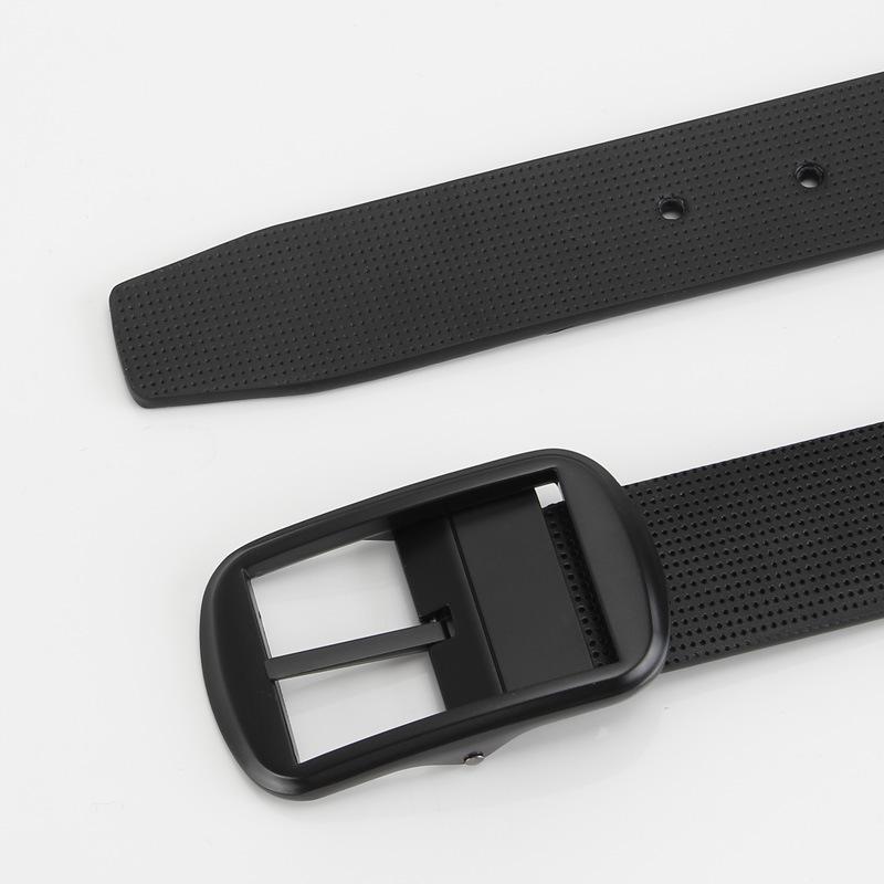 Ремень с игольной пряжкой, ремень с пряжкой-штифтом, мужской ремень из натуральной кожи, двухслойный кожаный модный повседневный ремень
