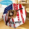 Custom Name Umbrella Baseball Glove Bat Umbrella 8-Frame for Travel, Camping, Casual Lightweight Portable, Essential for Family Gifts