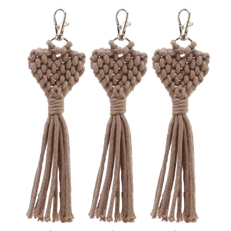 3 шт. подвеска с кисточками модный плетеный брелок ручной работы ювелирные аксессуары довольно прочный милый вязаный брелок