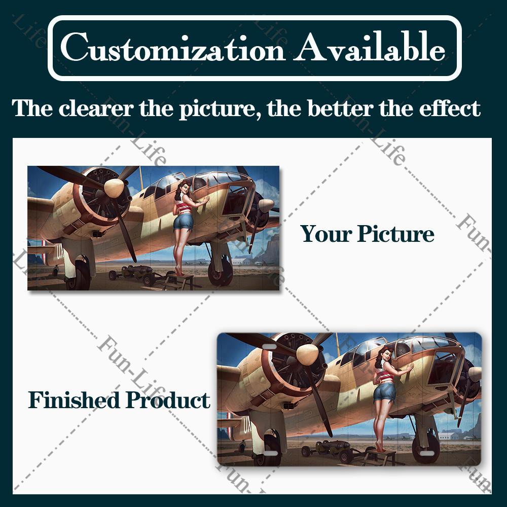 Beauty Vintage Metal Poster Airplane Retro Tinplate Compact Car Tin Signs Board Home Pub Bar Cafe Garage Wall Decor 15x30 Cm