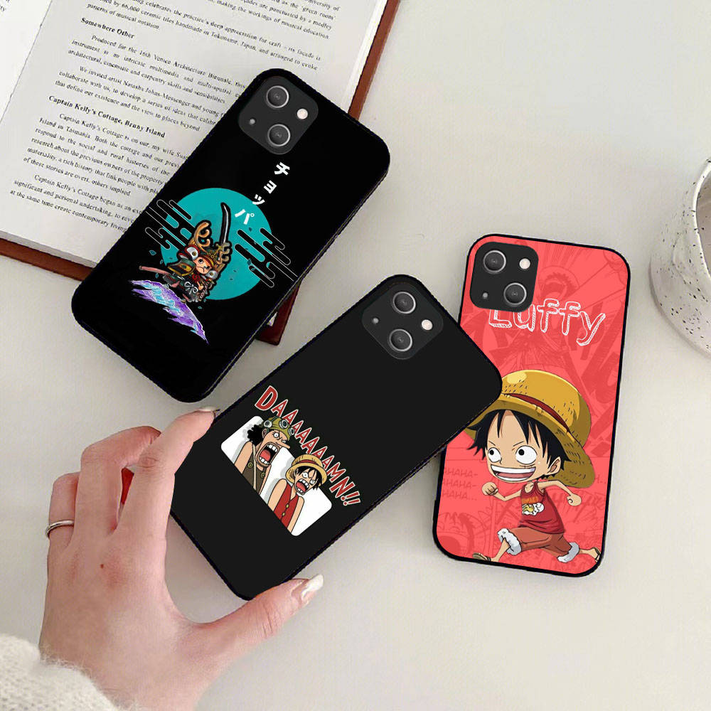 KK-41 One Piece Poster Soft Black Case for iPhone XR 14 15 11 12 13 6 7 8 X XS Pro Max Samsung S22 S23 S21 S24 FE Ultra S8 Plus