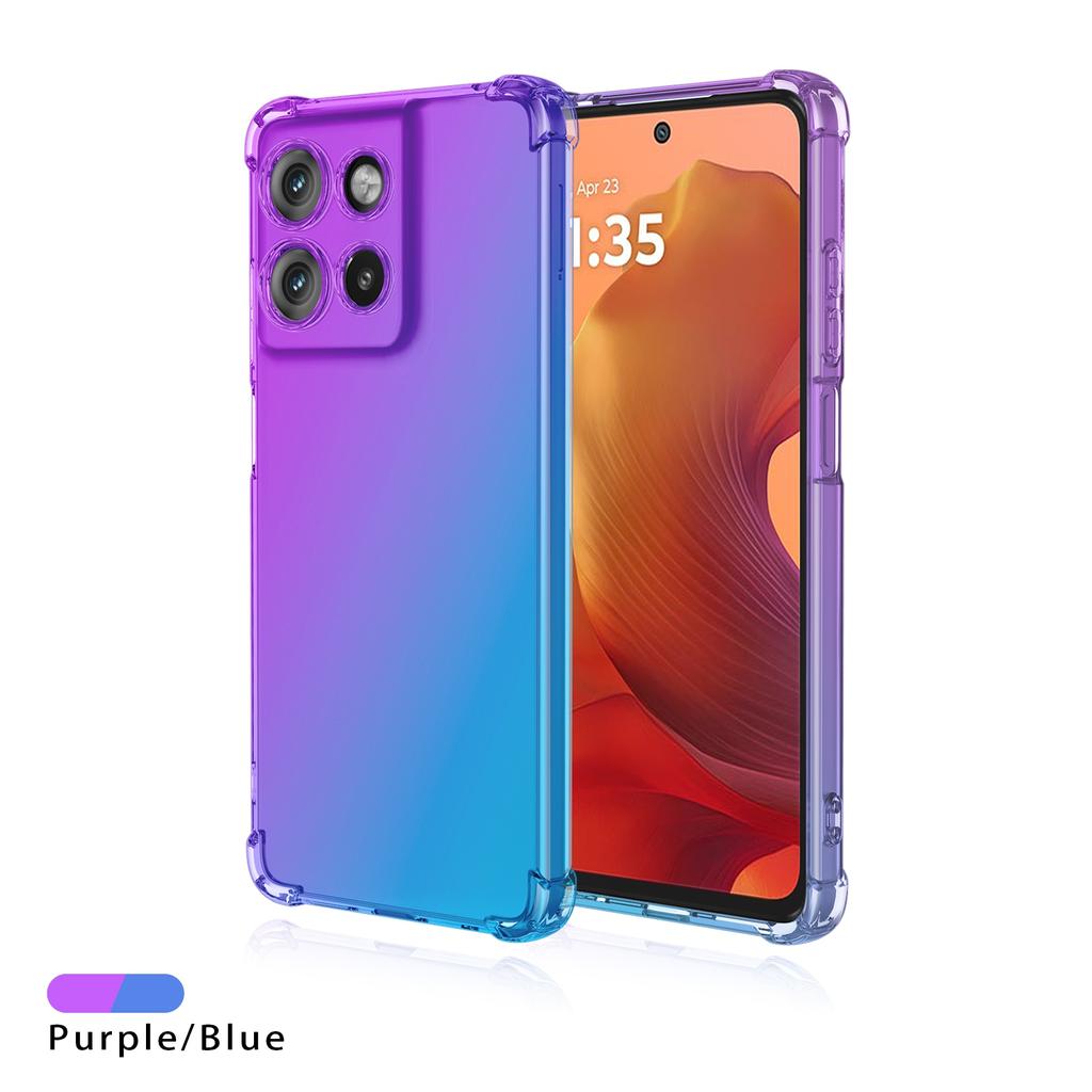 Четырехугольный противоударный градиентный чехол из ТПУ для Motorola Moto G67 G77 G17 G7 Power G06 G6 G86 Защитная крышка Fundas Coque