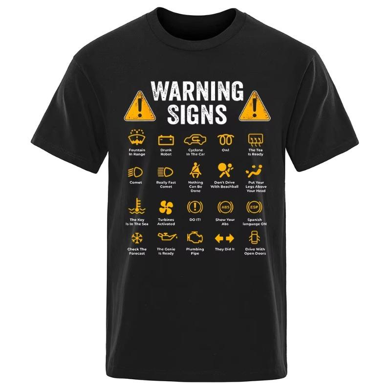 Driving Warning Signs 101 Auto Mechanic Gift Driver Funny Print TShirt Fashion Casual Big Size T Shirt women Mens Tops Tees