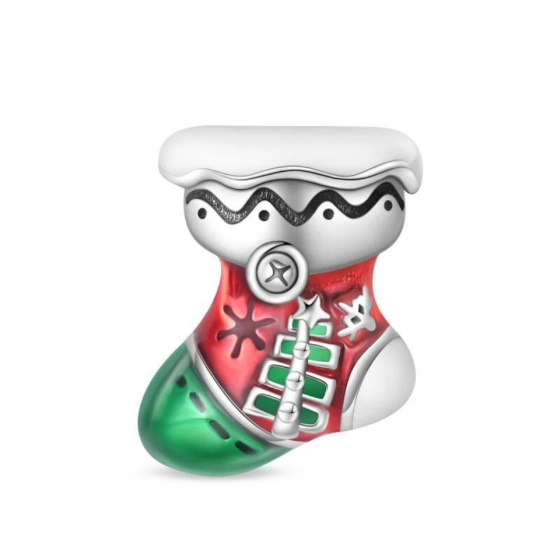 Медные шармы Санта-Клауса, бусина, рождественский домик, подвеска-шарм, подходит для браслета-бенгла, ожерелья, украшений своими руками