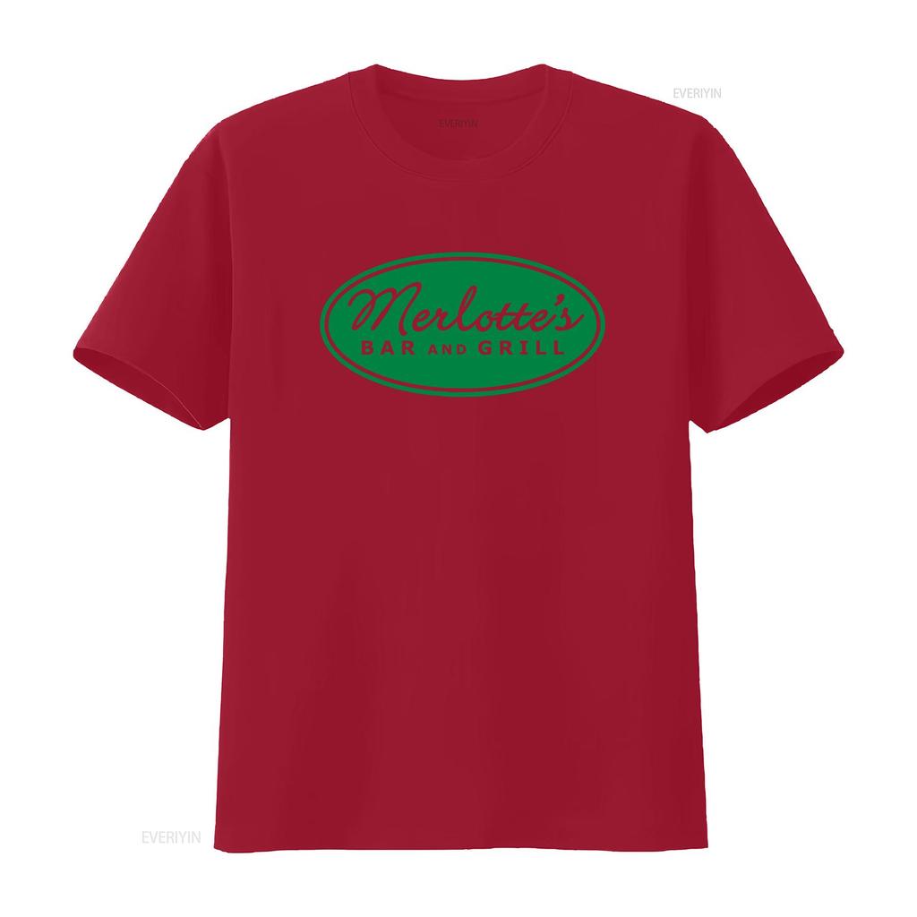 Juniors True Blood TV Show Series Merlottes Bar and Grill Print White Cosplay T Shirt vintage Washed streetwear Stretched