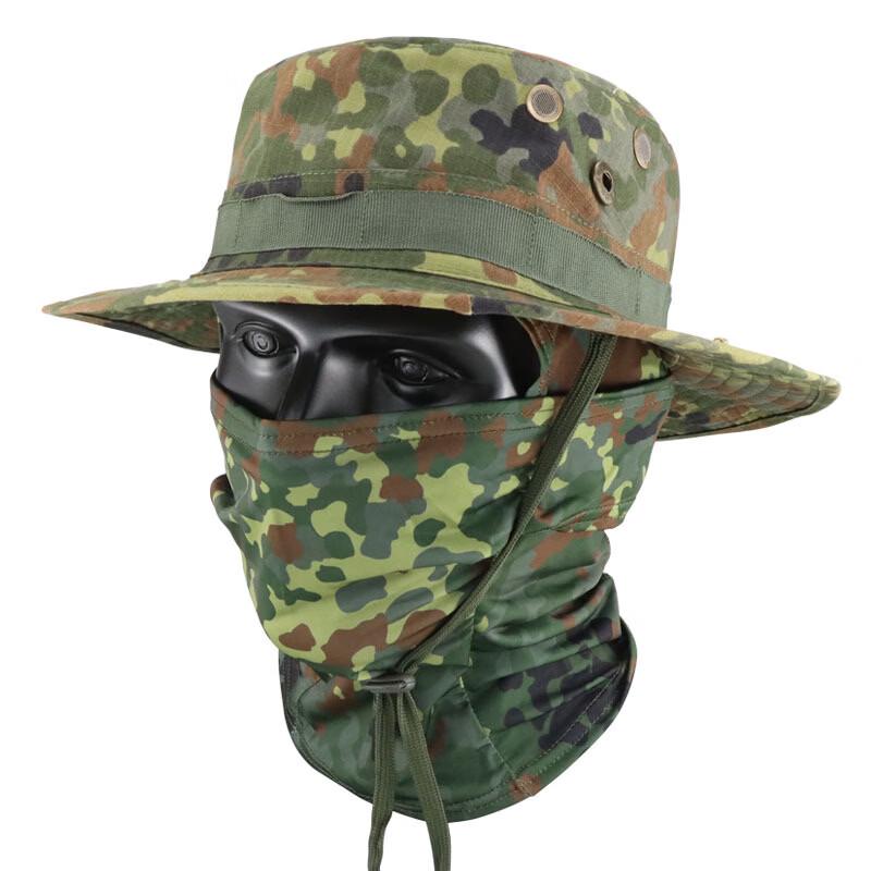Summer Ice Silk Tactical Face Mask and Sun Hat Set