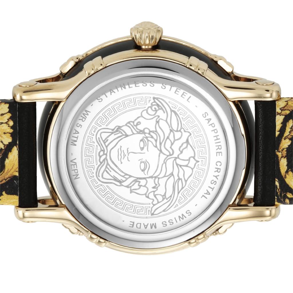 [Versace] Часы SAFETYPIN, черный циферблат, нержавеющая сталь, сапфировое стекло, кварцевые, 34 мм, швейцарские часы VEPN00320, женские [Товар]