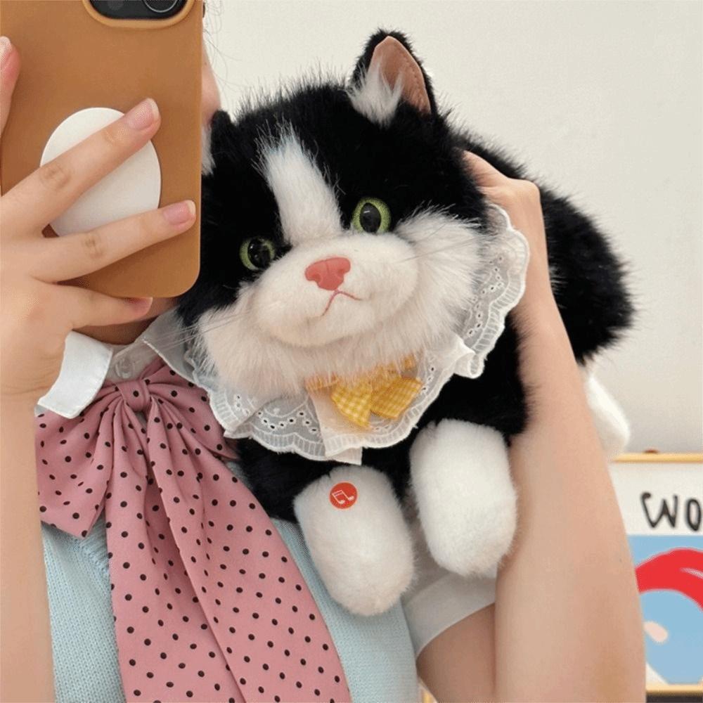 Soft Ragdoll Cat Plush Doll Voiced Realistic Cat Doll New Simulated Kitten Model  Home Decor