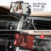 Car Air Vent Phone Holder Mount with Metal Hook Clip, ABS Material, 360° Rotation, One Button Release, Compatible with All Cars