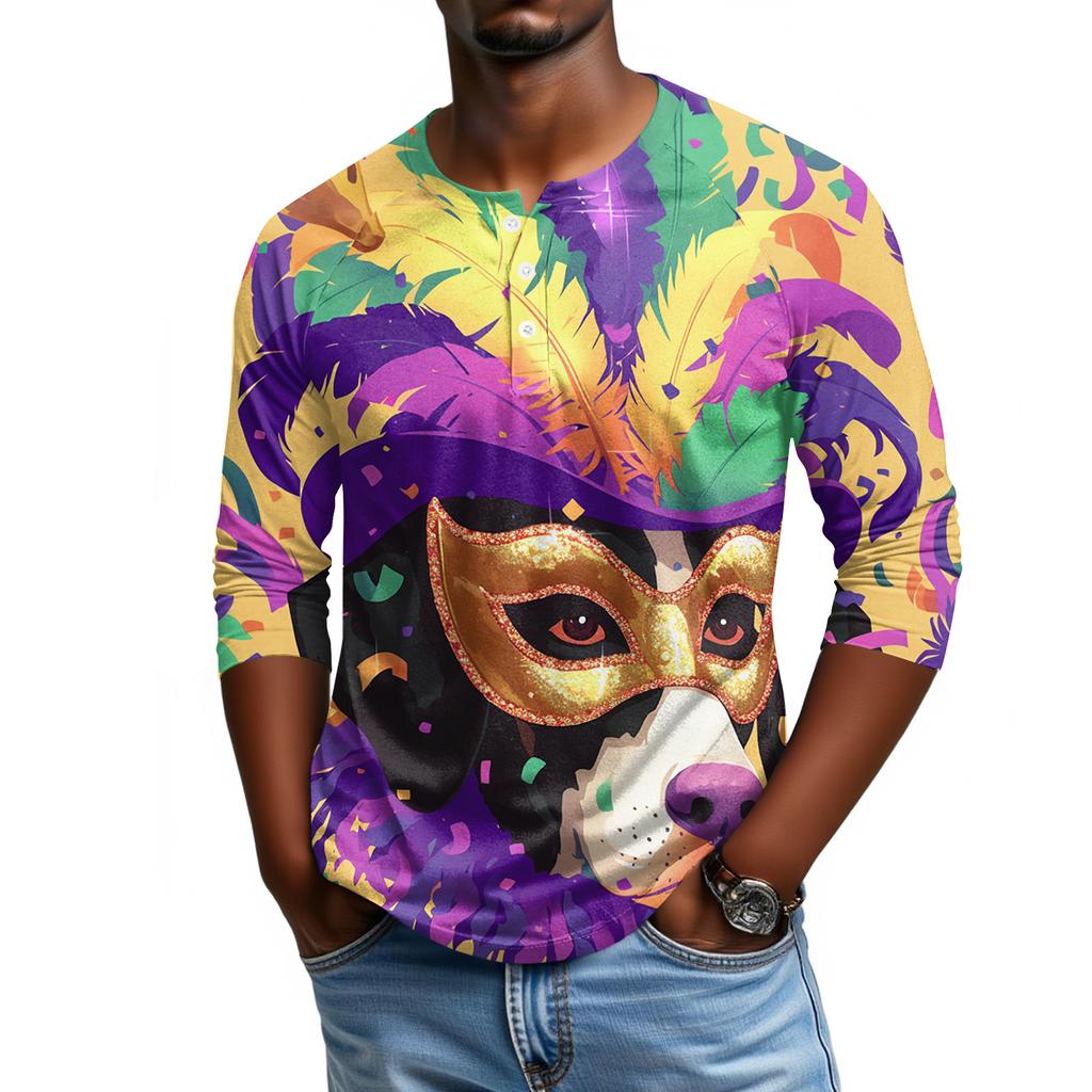 Мужской топ с рукавом реглан и рукавом три четверти