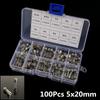 New 100Pcs 5x20mm Fast Blow 0.2A-15A Auto Car Truck Glass Tube Fuses Assorted Kit