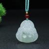 Кулон Maitreya Buddha из Нефритового Тянь-Шаня - Унисекс, Дизайн 'Плавающий Цветок'