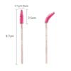 50pcs Disposable Eyelash Brushes Crystal Eye Lash Mascara Wands Glitter Lash Comb Spoolies Micro Makeup Applicators
