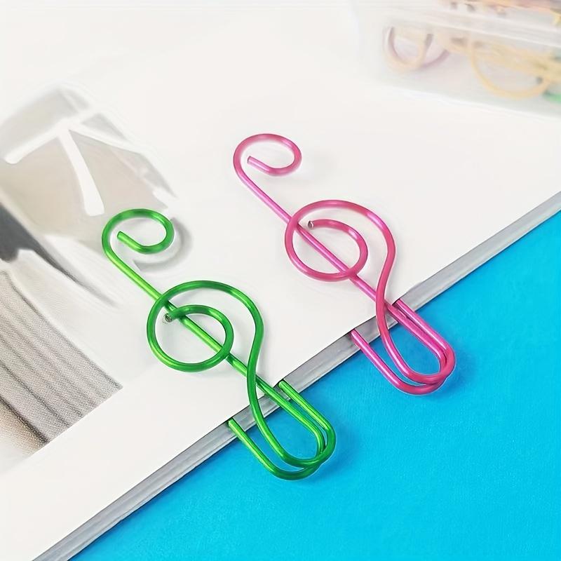 50pcs Assorted Music Note Paper Clips 12mm X 40mm Durable Iron Construction for Everyday Office Use