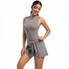 Новый Крутой Комбинезон, Теннисная Юбка, Сексуальная и Красивая Спина, Облегающая Юбка-Низ, Фитнес Однотонное Спортивное Платье для Женщин