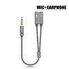 Cable 3.5mm Female Headphone Jack Y Splitter Cable 1 Male to 2 Female Cable Converter AUX Cable