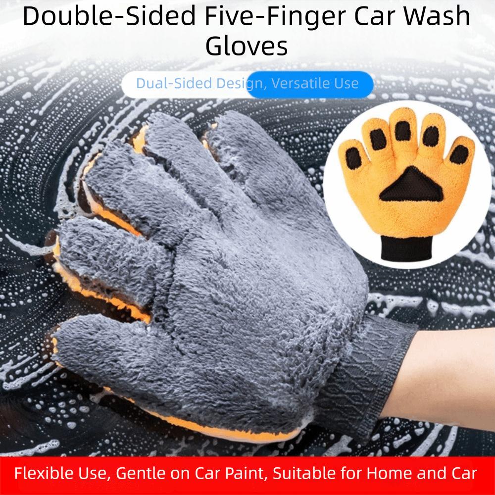 Soft Absorbent Car Wash Glove Coral Fleece Car Cleaning Brush Cleaning Gloves  Vehicle Cleaning