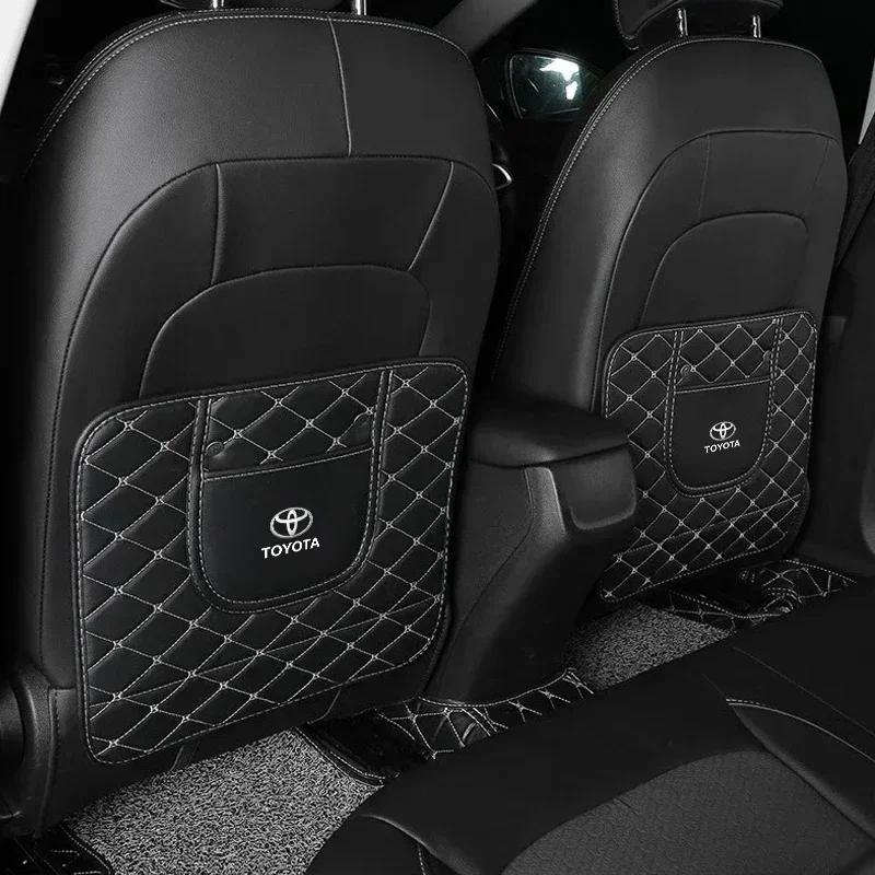 Car Seat Back Storage Protective Pad Prevent Kick Mat for Toyota Trd GR Land Cruiser Camry Highlander Corolla Yaris Chr Auris RAV4