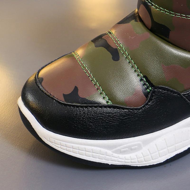 Зимние высокие ботинки для девочек, детская хлопковая обувь, спортивная обувь, водонепроницаемая, плюс бархат, теплая, сверхлегкая, для мальчиков, зимняя спортивная обувь