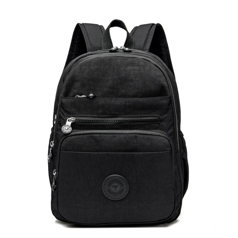 Lightweight Backpack Women Nylon Backpack Solid Color Travel Bag Student Schoolbag