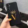 Для Samsung Galaxy A34 A 34 5G Чехол Роскошный Милый 26 Букв Цветы Корона Силиконовая Задняя Крышка Для Samsung A34 A 34 5G Чехол для Телефона