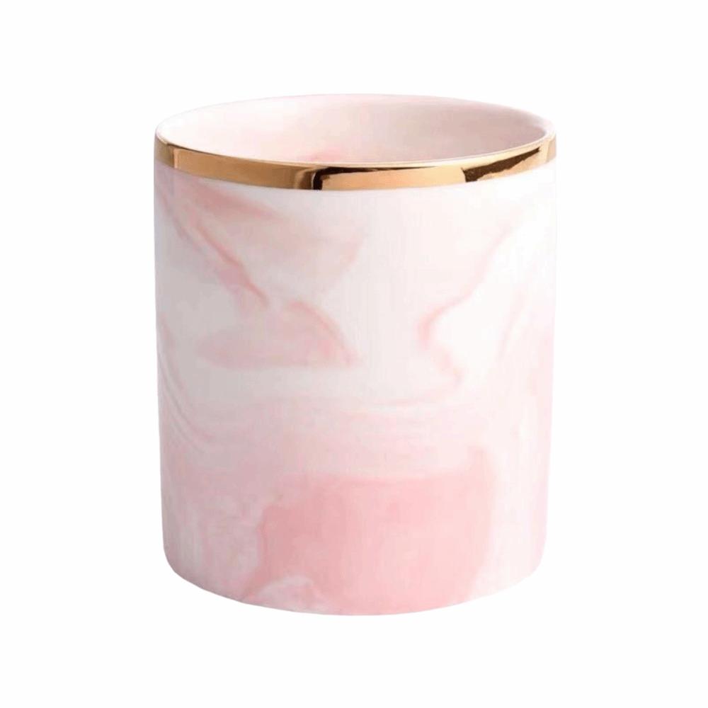 Marble Ceramic Pen Holder Smooth Finish Makeup Brush Holder New Pencil Cup for Home Office Desk
