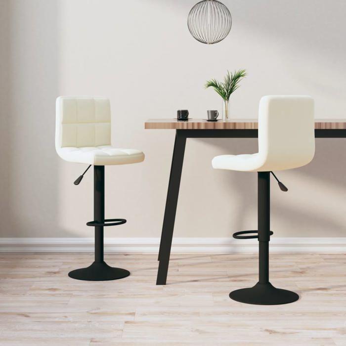 VidaXL Set of 2 Bar Stools, Pub Chair, Bistro Seat, Furniture for Dining Room Kitchen Living Room Home Interior, 334304
