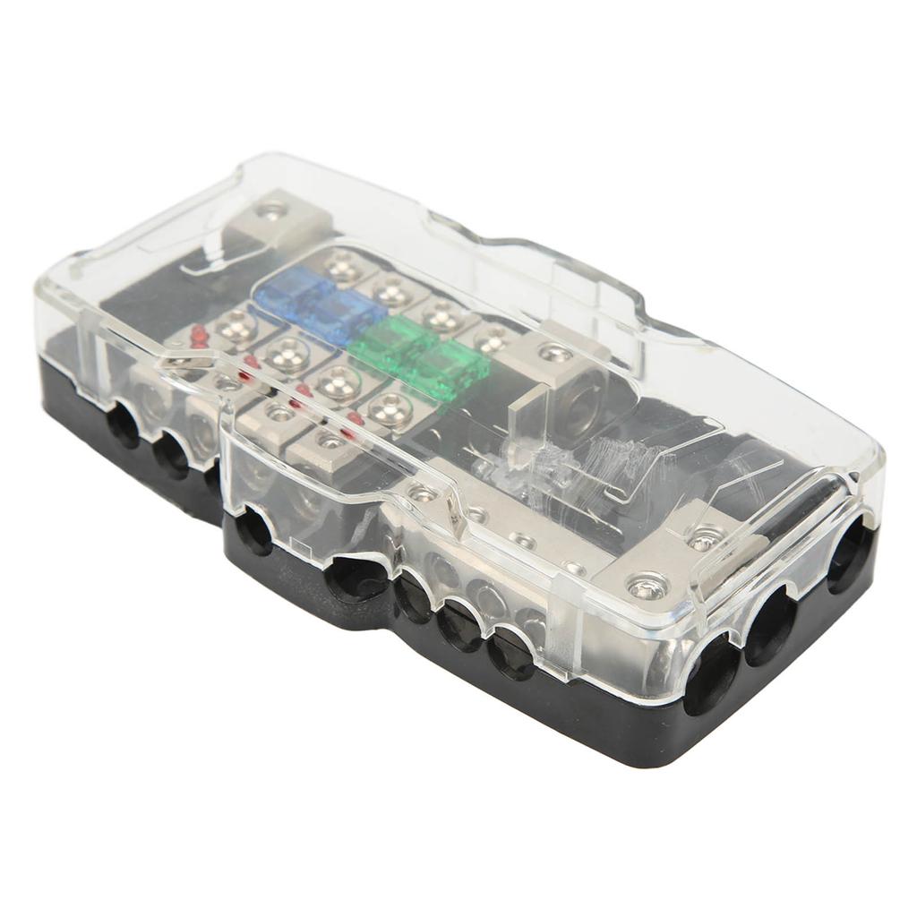 Fused Power Distribution Block 4 Way Distribution Fit for Cars Campervans Trucks Trailer UTV Boats
