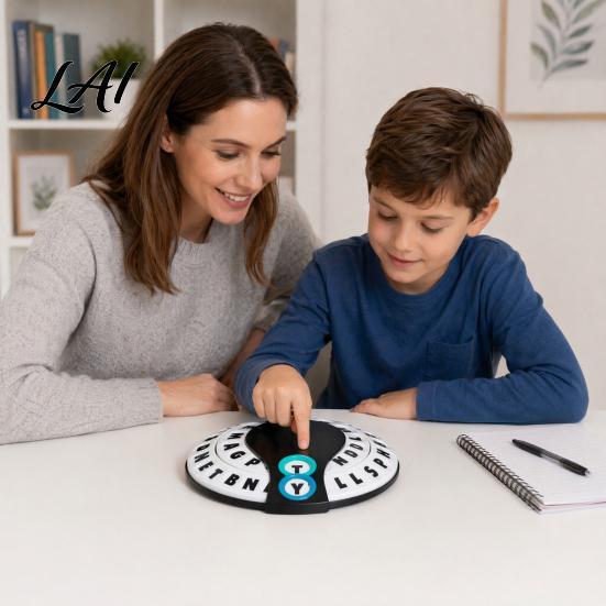 English Practice Toy 1/2 Sets Fast-Paced Think Words Game Alphabet Wheel Family Board Kids Educational Multi-player Interactive Challenge Game