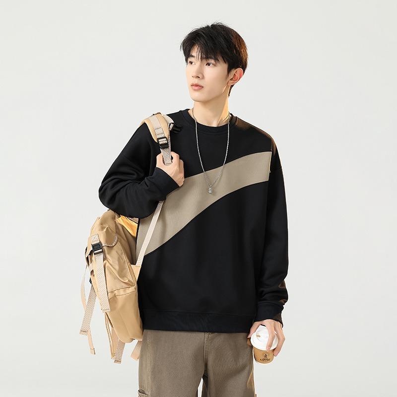 Men S Casual Loose Long Sleeve Pullover Autumn Sweatshirt
