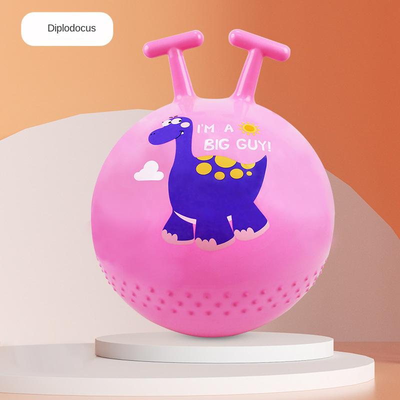 Прыгающий мяч с Т-образной ручкой в виде коготь динозавра, космический прыгун, балансировочный тренажер, надувной мяч, игра на открытом воздухе, спортивная игрушка для прыжков для детей