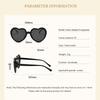 Love Heart Shaped Sunglasses Wedding Party Decoration Women Big Frame Fashion Retro Pink Cat Eye Vintage Sun Glasses