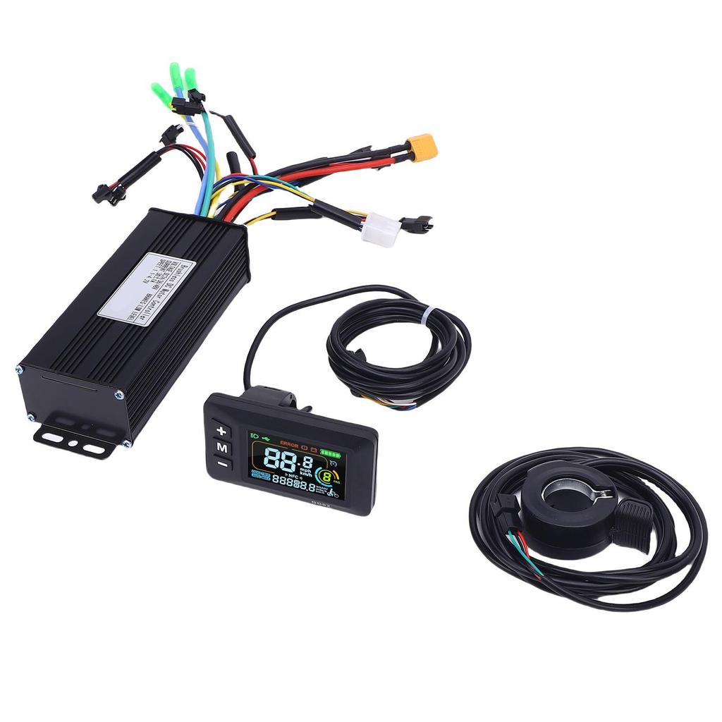 Electric Bike Controller Kit 30A 3 Mode Sine Controller LCD GD02 Display Panel 130X Thumb Throttle for Electric Bicycle