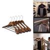 Wooden Coat Hanger With Shoulder Support For Home And Retail Use